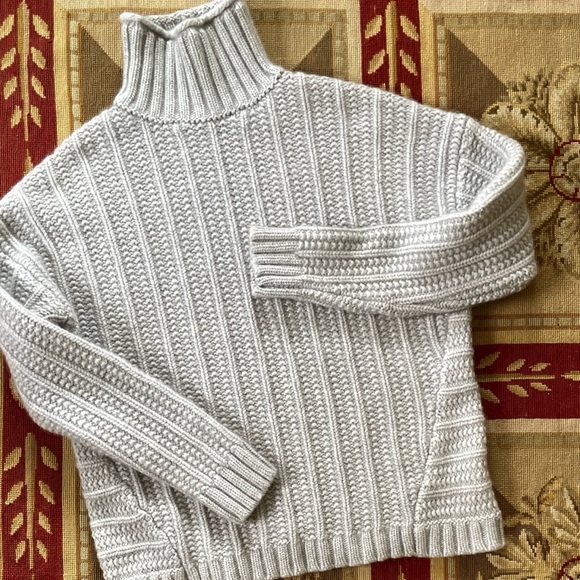 Garnet Hill | Cashmere Chunky Knit Turtleneck Sweater, Sz M* ♥ EUC - Picture 2 of 8